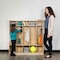 Flash Furniture Wooden 5 Section School Coat Locker with Bench MK-LCKR001-GG - alternate 13