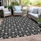 Homeroots 3' X 5' Black And Ivory Geometric Washable Indoor Outdoor Area Rug 596003 - alternate 8