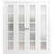 Sartodoors Sliding Closet Double Bi-fold Doors White Solid Core Modern Interior QUADRO4002DBF-WS-96 x 84 (4* 24x84) - alternate 1