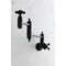 Kingston Brass Wall Mount Pot Filler Faucet, Matte Black KS3100PKX - alternate 5