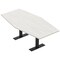 Skutchi Designs 6 Person Conference Table With Power Unit | 6' Hexagon Table | Harmony Series HAR-HEX.IR-48X72-T.BK-WA7976-NA - alternate 1