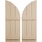 Ekena Millwork Sandblasted 3 Board Joined Board-n-Batten w/Quarter Round Arch Top Faux Wood Shutters, 16.5"W x 86"H SHUBJQ16X86SDPR - alternate 1