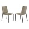 Armen Living Kash Upholstered Dining Chair in Taupe Gray Faux Leather and Black Metal Legs - Set of 2 LCKASITAGRYBLK - alternate 1