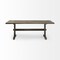 Homeroots 40" Brown Solid Wood Trestle Base Dining Table 380459 - alternate 7