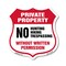 Signmission Private Property Shield Sign No Hunting, 12 Inch X 12 Inch, Aluminum Metal Sign SHI-A-12-445 - alternate 1
