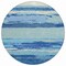 Homeroots 8' Blue Round Abstract Washable Indoor Outdoor Area Rug 608639 - alternate 7