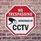 Signmission No Trespassing Monitored By CCTV, 6 inch X 6 inch, Plastic Sign, 2PK OC-P-2PACK-6-33 - alternate 4