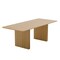 Homeroots 67" Natural Wood Double Pedestal Base Dining Table 721131 - alternate 1