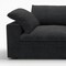 Homeroots Black Linen Blend Modular Rectangular Four Piece Corner Sectional 714580 - alternate 6