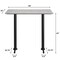 Flash Furniture 48" x 30" Tabletop, Gray Faux Concrete, Seamless Surface Technology, 5x22 Black Bar Height T-Bases ST-REC3048-CMGY-T0522B-GG - alternate 8