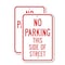 Signmission No Parking This Side Of Street, 12'' X 18'' 2 Signs, Heavy Gauge Aluminum, 2PK A-1218-2PACK-2935 - alternate 1