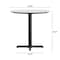Flash Furniture 31.25" RND Tabletop, Seamless Surface Technology, White Faux Marble, 22x22 Black Table Height X-Base ST-RD31-WHMAR-T2222-GG - alternate 6