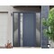 Vdomdoors Steel Door Deux 0729 Gray Graphite 2 Sidelight Exterior Windows Stainless Inserts Single Modern Pai DEUX0729EXD-GRE-W12+36+12 x H80-Right-hand Inswing - alternate 4