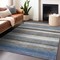 Homeroots 9' X 12' Denim Blue Beige And Taupe Striped Washable Indoor Outdoor Area Rug 618260 - alternate 4