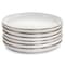 Elama Arthur 6 Piece Stoneware Dinner Plate Set in Matte White with Gold Rim ELM-ARTHUR6D - alternate 3
