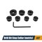 Powertec 7 Piece Drill Bit Stop Collar Set, Adjustable Drill Bit Depth Stopper w/ M4 Allen Wrench Mertic Set 71492 - alternate 1