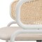 Leisuremod Ervilla Dining Chair with White Powder Coated Steel Legs and Wicker Back, Beige ECW-20BG - alternate 4