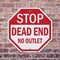 Signmission Stop Dead End No Outlet, 10 inch X 10 inch, Plastic Sign, 2PK OC-P-2PACK-10-82 - alternate 6