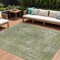 Homeroots 10' X 14' Artichoke Green And Beige Abstract Washable Indoor Outdoor Area Rug 615493 - alternate 1