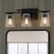 Vaxcel Sedona 3-Light Vanity Light, Matte Black, Clear Glass, 22-In. Wide W0592 - alternate 8