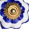 Homeroots 1.5" X 1.5" X 1.5" White Blue And Gold Knobs, 12PK 321666 - alternate 4