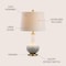 Jonathan Y Gradient 25" Ceramic/Brass LED Table Lamp, White/Grey JYL3019B - alternate 7