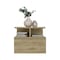 Homeroots 12" Beige Wood One Drawer Floating Nightstand 543696 - alternate 11