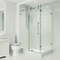 Vigo 36 in. L x 48 in. W x 79 in. H Frameless Sliding Shower Enclosure Kit in Stainless Steel VG6051STCL48WL - alternate 1