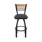 Holland Bar Stool Co Eleanor 30in Swivel Bar Stool with Black Wrinkle Finish, Medium Back and Canter Iron Seat 880 - alternate 6