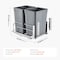 Vevor Double 35QTx2 Pullout Waste Container Under Cabinet Kitchen Bin Trash Can WH-MZ35L02 - alternate 6