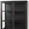 Homeroots 36in Black Solid Wood and Metal Display Cabinet With Two Doors 611034 - alternate 3