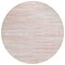 Homeroots 8' Pink And Ivory Round Abstract Washable Indoor Outdoor Area Rug 613117 - alternate 6