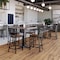 Flash Furniture HERCULES Black Ladder Back Metal Restaurant Counter Stool - Cherry Wood Seat XU-DG697BLAD-24-CHYW-GG - alternate 1