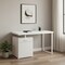 Homeroots 47" White Wood and Metal Sled Computer Desk 489909 - alternate 4