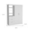 Homeroots 79" White Wood Two Door Three Drawer Combo Dresser 520130 - alternate 3