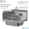 Amgood Stainless Steel Wall Mounted Hand Sink 17 in. x 15 in. w/Left Side Splash and Gooseneck Faucet SINK HS-17SS-L-Z - alternate 5