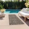 Homeroots 8' Runner Chocolate Floral Washable Non Skid Indoor Outdoor Runner Rug 564312 - alternate 7