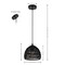 Jonathan Y Campana 8.25" 1-Light Bohemian Modern Woven Rope/Iron LED Pendant, Black JYL6512B - alternate 9