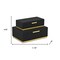 Homeroots Set of Two Black And Gold Striped Nesting Storage Boxes With Lids, 2PK 712925 - alternate 7