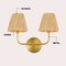 Jonathan Y Malaya 16" 2-Light Bohemian Coastal Metal Pleated Paper Shade LED Vanity Light, Beige/Brass Gold JYL1615A - alternate 6