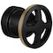 Brizo Litze Sensori Thermostatic Valve Trim Handle Kit, Wheel Matte Black/Luxe Gold HW6632-BLGL - alternate 1