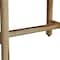 Homeroots Compact Rectangular Teak Shower Outdoor Bench With Shelf In Natural Finish 376748 - alternate 5