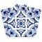 Homeroots 6" X 6" Blue Mia Gia Peel And Stick Removable Tiles 400177 - alternate 1