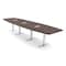 Skutchi Designs 16 Person Conference Table With Power Unit | 16' Boat Table | Harmony Series HAR-BOT-48X192-T-H3041-ESIL - alternate 1
