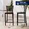 Flash Furniture HERCULES Black Ladder Back Metal Restaurant Counter Stool - Walnut Wood Seat XU-DG697BLAD-24-WALW-GG - alternate 7