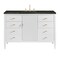 James Martin Vanities Myrrin 48" Single Vanity, Bright White, w/ 3 CM Phantome Eclos Top 485-V48-BW-3PHT - alternate 1