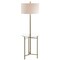 Jonathan Y Chuck 59" Modern Minimalist Metal and Tempered Glass LED 2-in-1 Space-Saving Tray Table and Floor La JYL3059A - alternate 1