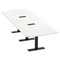 Skutchi Designs 10ft Arc Rectangle Conference Table With Power | Harmony Series | 10 Person Meeting Room Table HAR-AREC-48X120-T.BK-W960-EBLK - alternate 1