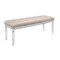 Homeroots 54in Champagne and Clear Upholstered Faux Leather Bench 384033 - alternate 4