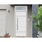 Vdomdoors Steel Door Deux 1705 White Enamel Transom Black Window Stainless Inserts Single Modern Painted-W36x DEUX1705EXD-BEM-W36 x H80+16-Right-hand Inswing - alternate 5
